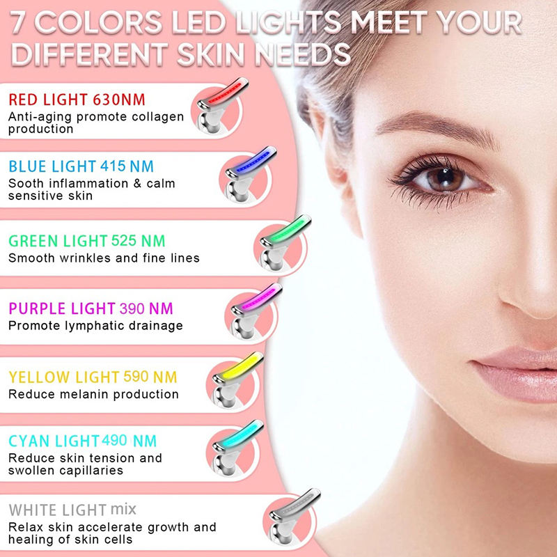 Skin Firming Facial Massage Device - Portable 7 Colors Treatment
