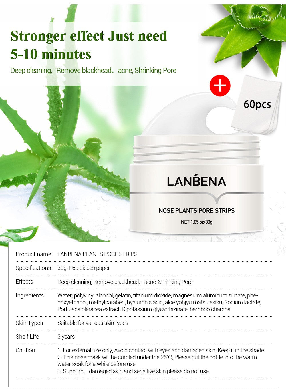 LANBENA Blackhead Remover Strips