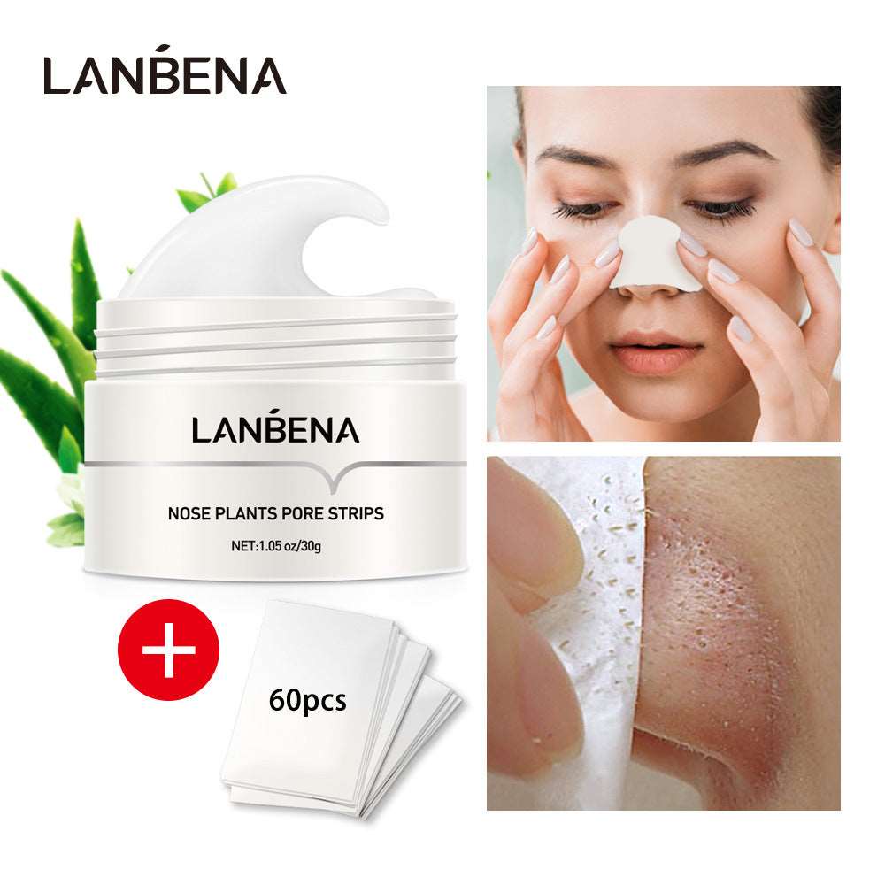 LANBENA Blackhead Remover, Nose Plants Pore Strips Deep Cleansing Peel off Mask & 60Pcs Nose StripsBlack Heads Remover from Face