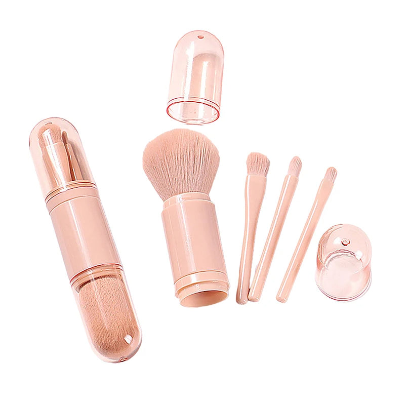 Portable makeup brush set (4-in-1 )