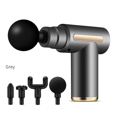 Compact rechargeable massage gun with attachments – image 3