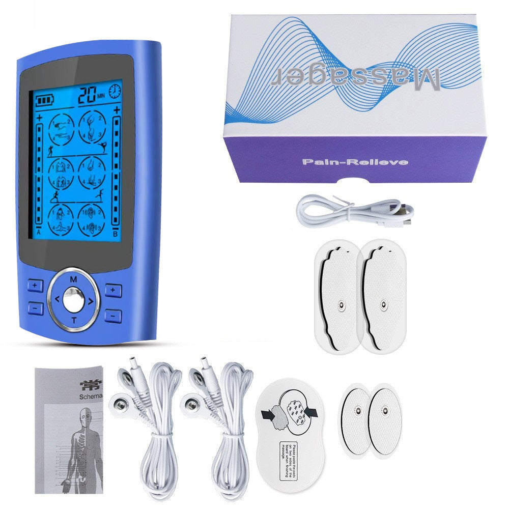 Muscle Electrostimulation Device for Meridian Therapy with AB Channels, Shoulder and Neck Massage, EMS Pulse Massager