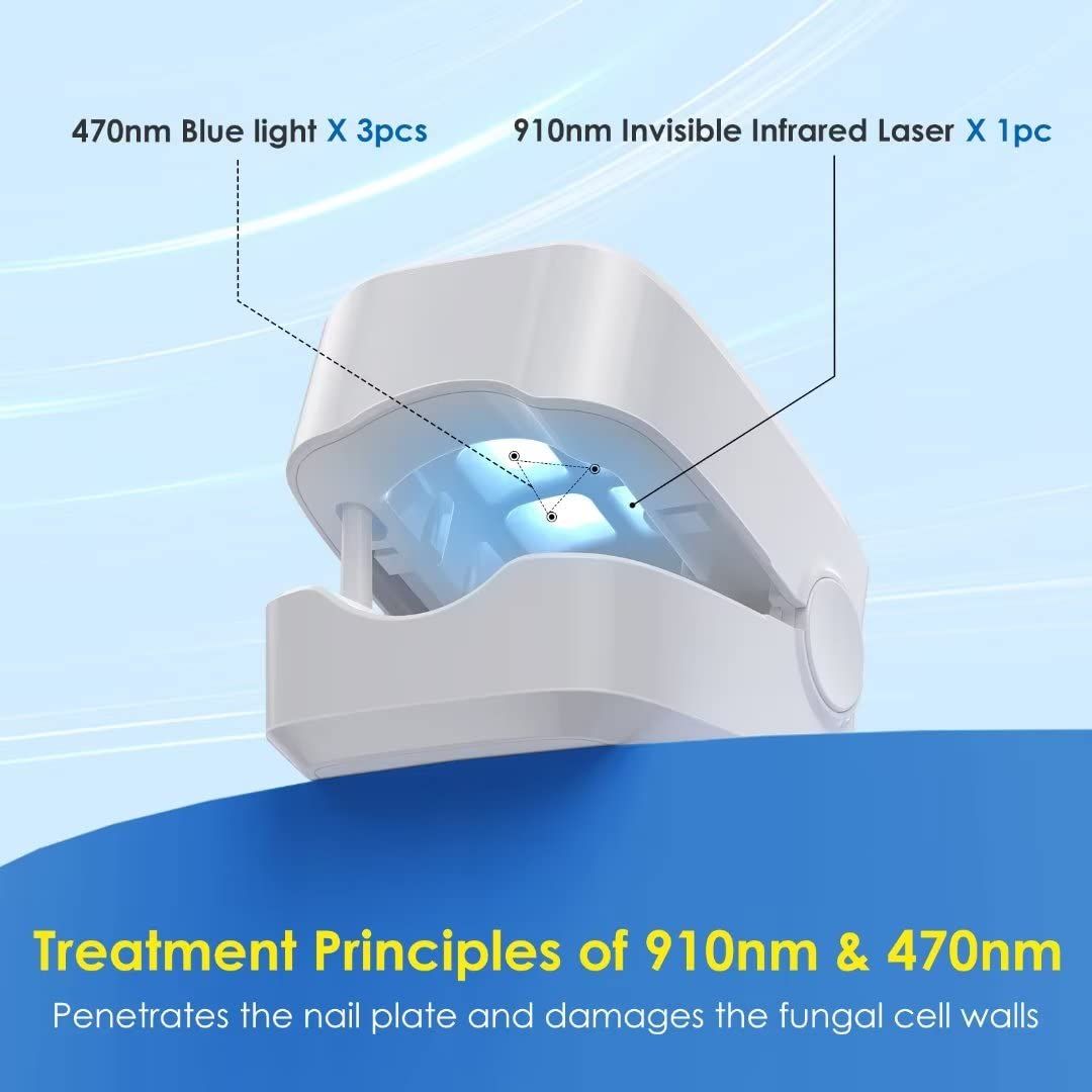 Portable Rechargeable Light Therapy Device for Nail Disorders