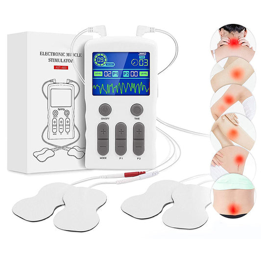 Low Frequency Pulse Electrotherapy Massager Dual Output 25 Modes TENS EMS Muscle Stimulator