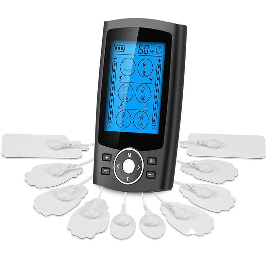 Muscle Electrostimulation Device for Meridian Therapy with AB Channels, Shoulder and Neck Massage, EMS Pulse Massager