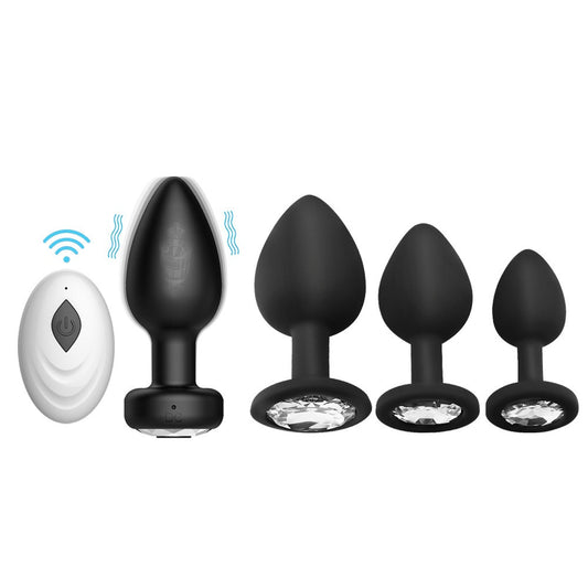 Rechargeable 10-Frequency Vibrating Anal Plugs