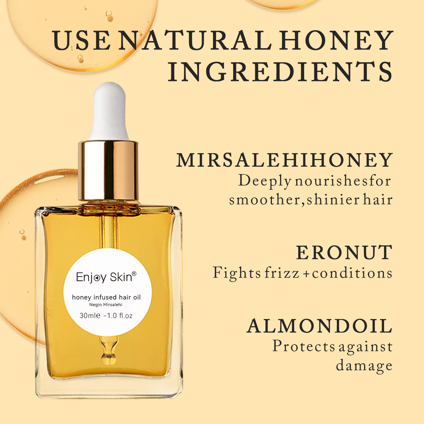 Honey Hair Oil For Hair Repair, Moisturizing & Straightening.