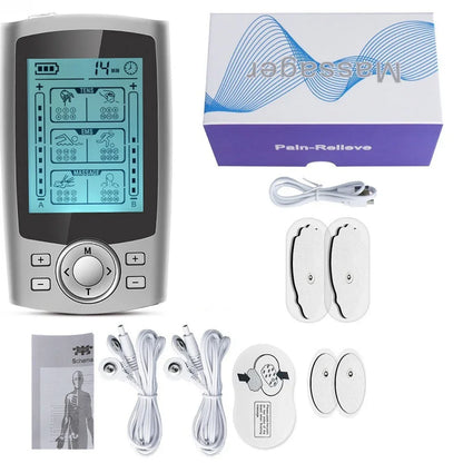 Dual-Channel TENS & EMS Device + Accessories