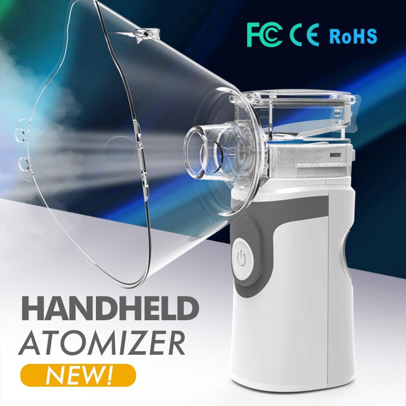 Portable Mini Ultrasonic Mesh Nebulizer (Handheld Inhaler, Asthma Atomizer) – USB-Powered Mist Therapy for Adults & Kids