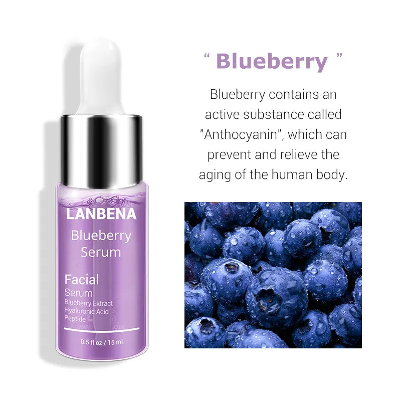 LANBENA Hyaluronic Acid Serum; LANBENA Vitamin C Serum, LANBENA Six Peptides 24K Serum, LANBENA Blueberry Serum and LANBENA Pore Treatment Serum