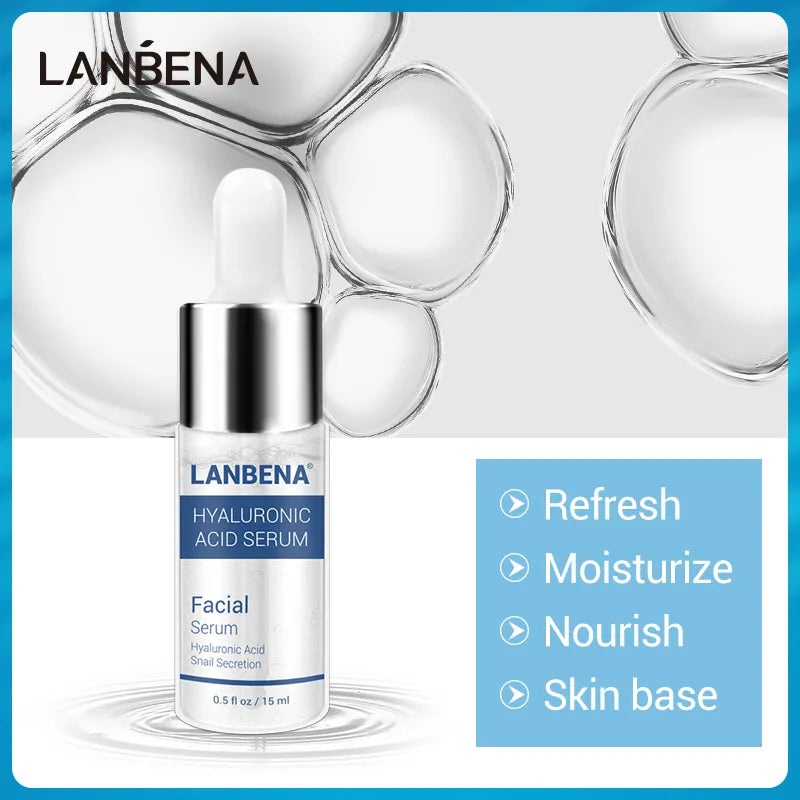 LANBENA Hyaluronic Acid Serum; LANBENA Vitamin C Serum, LANBENA Six Peptides 24K Serum, LANBENA Blueberry Serum and LANBENA Pore Treatment Serum