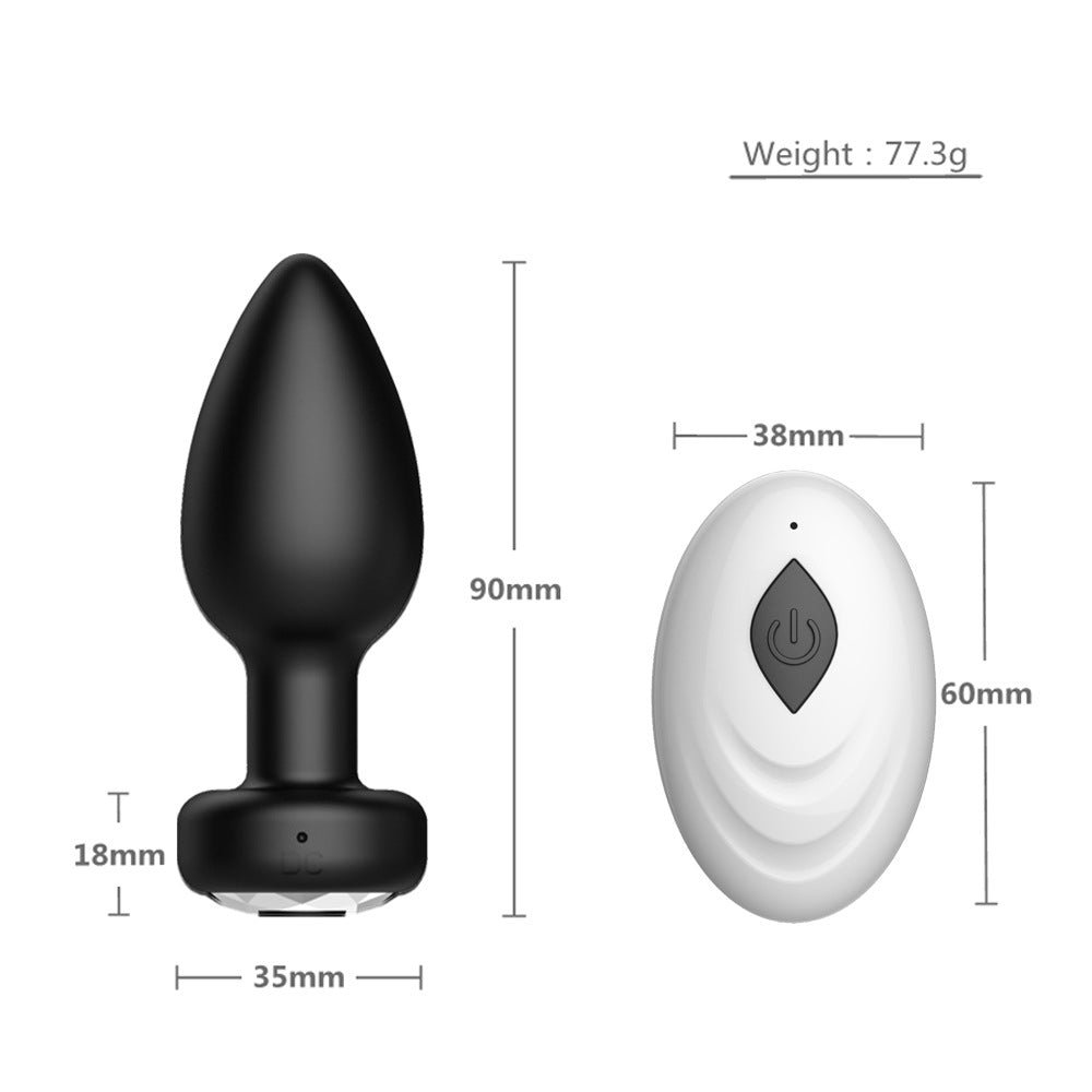 Rechargeable 10-Frequency Vibrating Anal Plugs