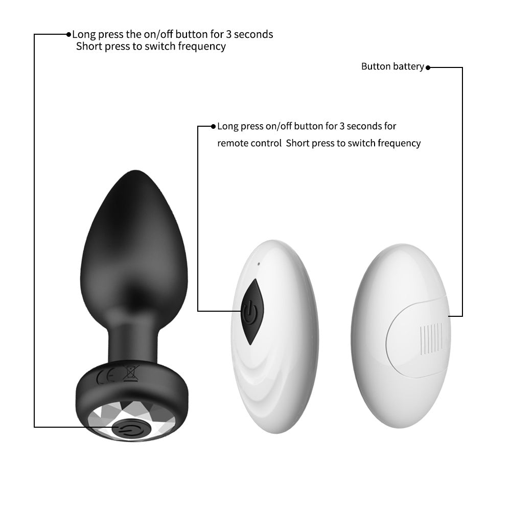 Rechargeable 10-Frequency Vibrating Anal Plugs