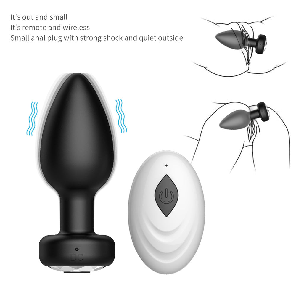 Rechargeable 10-Frequency Vibrating Anal Plugs