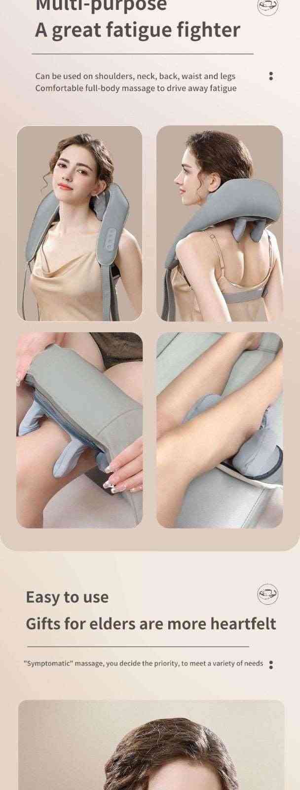 Cervical Spine, Shoulder, Neck, Waist, Leg kneading hot compress massager