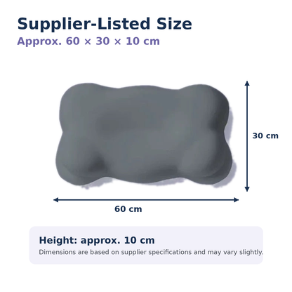 Cooling contour memory foam pillow supplier-listed size approximately 60 by 30 by 10 cm