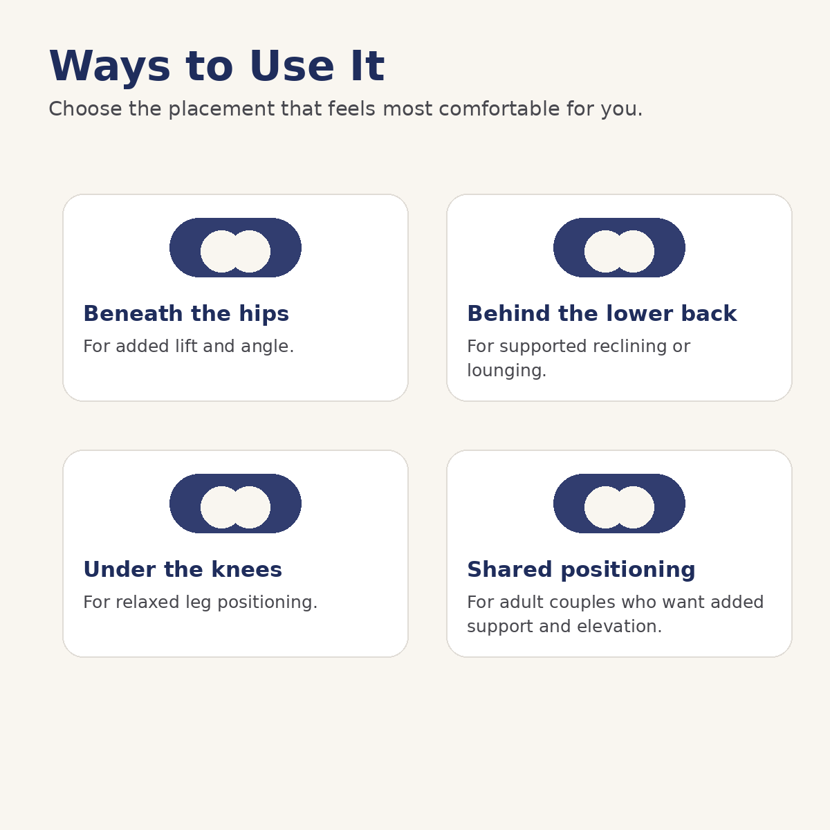 Ways to use an ergonomic couples positioning support pillow